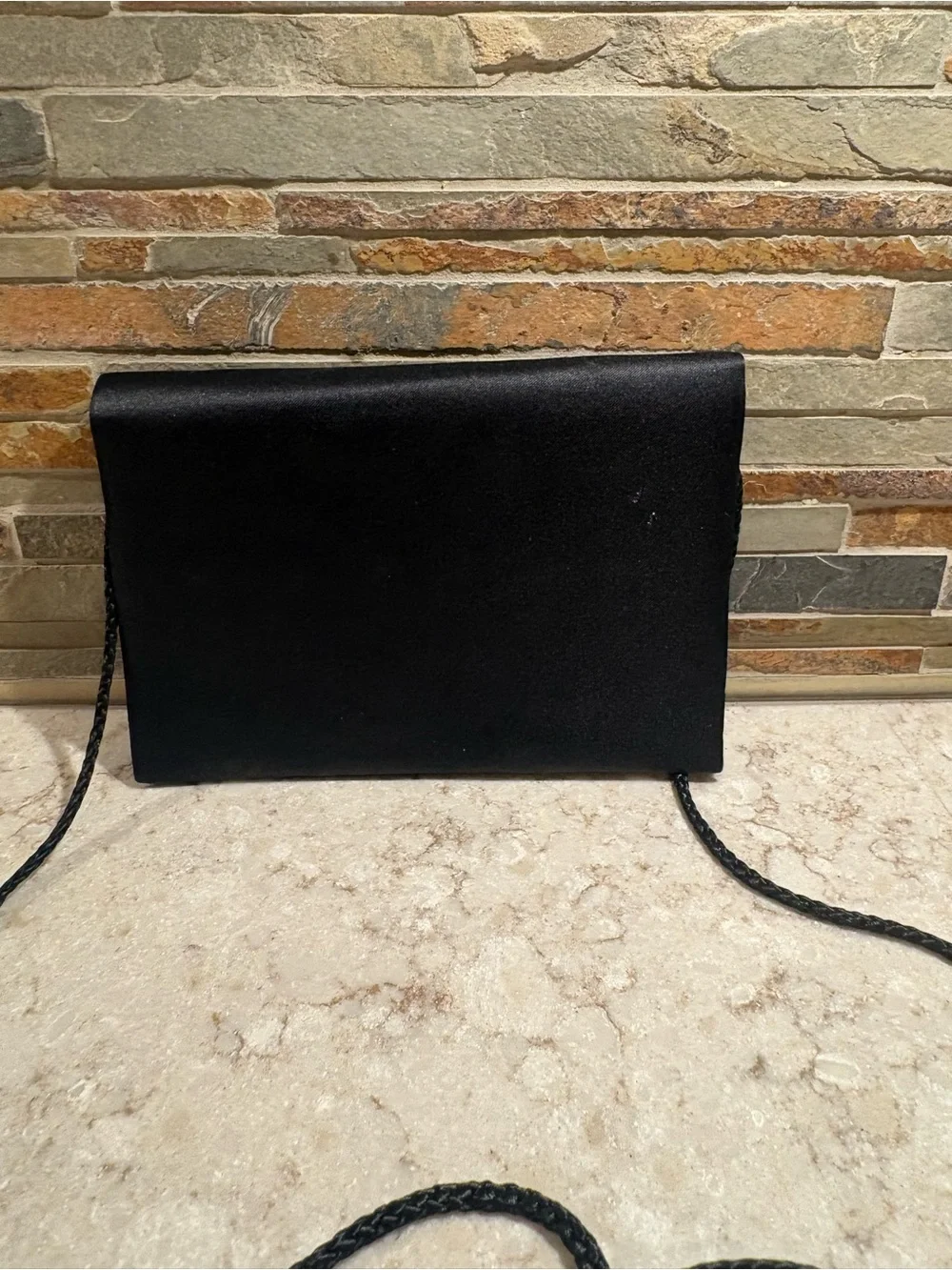 Black Evening Crossbody with Beaded Detail